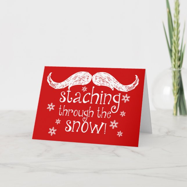 Cartes Pour Fêtes Annuelles piquer à travers la neige (Devant)