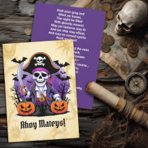 Pirate squelette effrayant Halloween