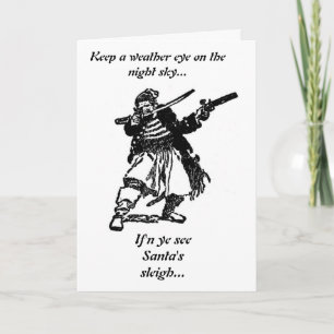 Cartes Pour Fêtes Annuelles Pirates Lot Père Noël Sleigh