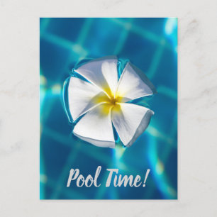 Cartes Pour Fêtes Annuelles Piscine Eau mousseuse avec cadeau de fleurs