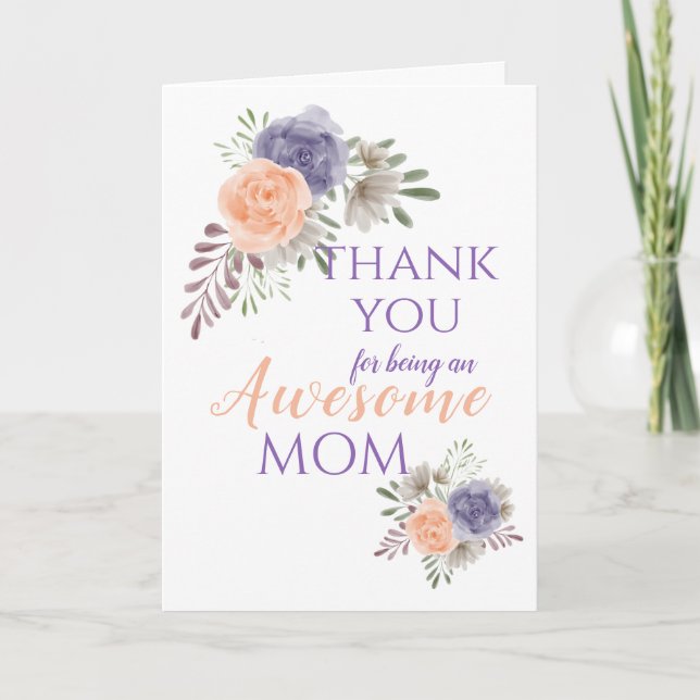 Cartes Pour Fêtes Annuelles Pivoine de la fête des mères florale (Devant)