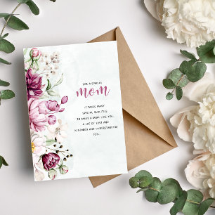 Cartes Pour Fêtes Annuelles Pivoines aquarelle pour maman spéciale