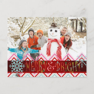 Cartes Pour Fêtes Annuelles PixDezines chevron photo template holiday wishes