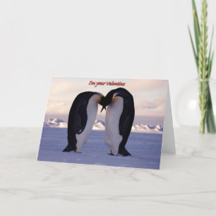 Cartes Pour Fêtes Annuelles PixDezines embrasser l'empereur Penguin Valentine