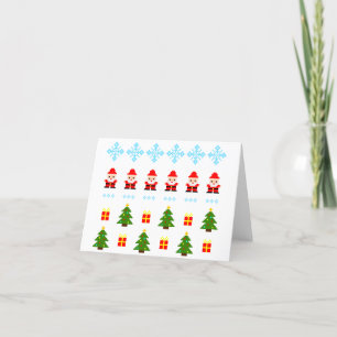 Cartes Pour Fêtes Annuelles Pixel Art Christmas