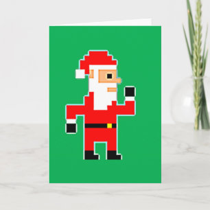 Cartes Pour Fêtes Annuelles Pixel le père noël