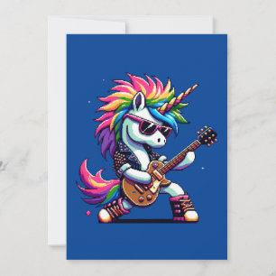 Cartes Pour Fêtes Annuelles Pixel Punk Rock Unicorne