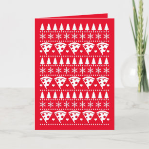 Cartes Pour Fêtes Annuelles Pizza Lover Festif moche Noël Jumper