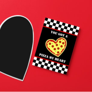 Cartes Pour Fêtes Annuelles Pizza My Heart Home Slice Saint-Valentin