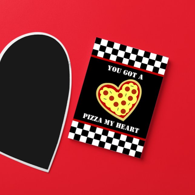 Cartes Pour Fêtes Annuelles Pizza My Heart Home Slice Saint-Valentin (Créateur téléchargé)