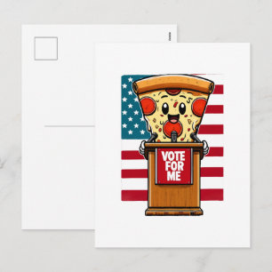 Cartes Pour Fêtes Annuelles pizza patriotique votez pour moi