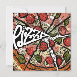 Cartes Pour Fêtes Annuelles Pizza Pie