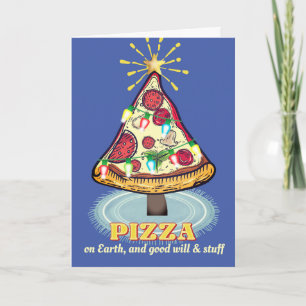 Cartes Pour Fêtes Annuelles Pizza restaurant italien traiteur Christmas Holida