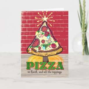 Cartes Pour Fêtes Annuelles Pizza restaurant italien traiteur Christmas Holida