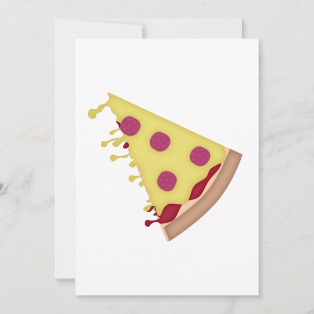 Cartes Pour Fêtes Annuelles Pizza Slices (Devant)