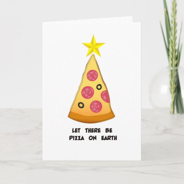 Cartes Pour Fêtes Annuelles Pizza Sur Terre (Devant)