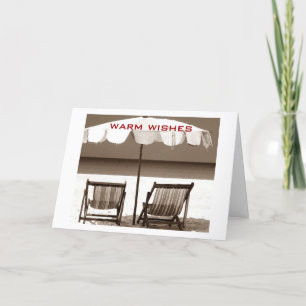 CARTES POUR FÊTES ANNUELLES PLAGE CHAUDE SOUHAITE POUR NOËL