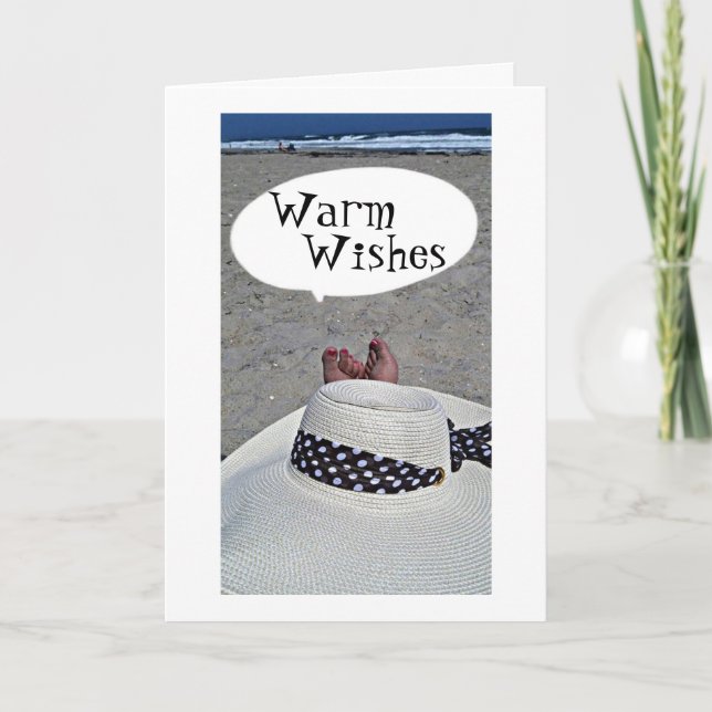 CARTES POUR FÊTES ANNUELLES PLAGE CHAUDE SOUHAITE POUR NOËL (Devant)