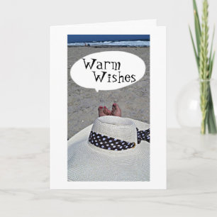 CARTES POUR FÊTES ANNUELLES PLAGE CHAUDE SOUHAITE POUR NOËL
