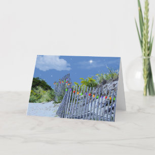 Cartes Pour Fêtes Annuelles Plage clôtures & Dunes voeux de Noël
