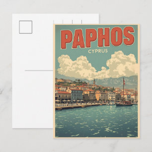 Cartes Pour Fêtes Annuelles Plage de Paphos - Cadeaux de tournée de Chypre