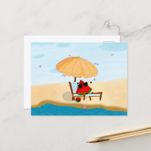 Cartes Pour Fêtes Annuelles plage de pastèque vacances d'été