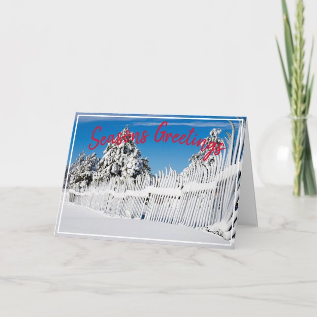 Cartes Pour Fêtes Annuelles Plage de ski de neige - Photo personnalisée (Devant)
