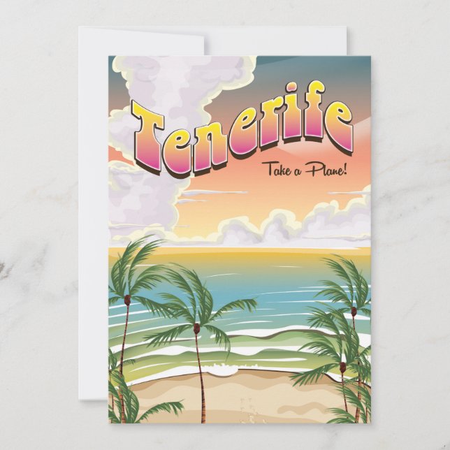 Cartes Pour Fêtes Annuelles Plage de Tenerife (Devant)
