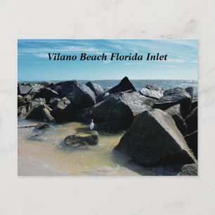 Cartes Pour Fêtes Annuelles Plage de Vilano, crique de Floride