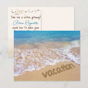 Cartes Pour Fêtes Annuelles Plage des Bahamas tropicales