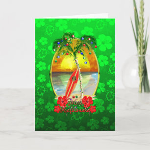 Cartes Pour Fêtes Annuelles Plage Mele Kalikimaka
