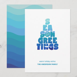 Cartes Pour Fêtes Annuelles Plage Mers Et Salutations