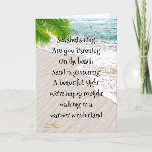 Cartes Pour Fêtes Annuelles Plage Tropicale de Noël Avec Starfish
