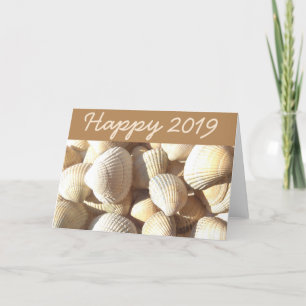 Cartes Pour Fêtes Annuelles Plage tropicale d'été de coquilles de la bonne