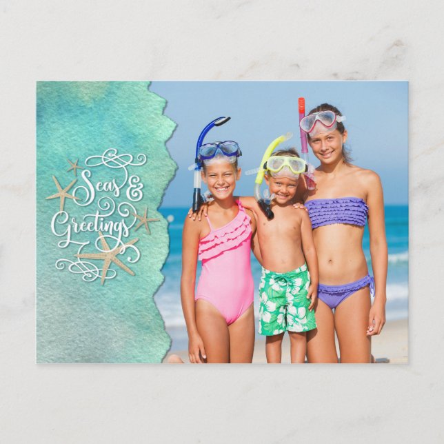 Cartes Pour Fêtes Annuelles Plage tropicale MERS Côtières ET SAVOIRS (Devant)