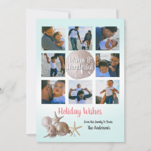 Cartes Pour Fêtes Annuelles Plage Vacances Coquillages