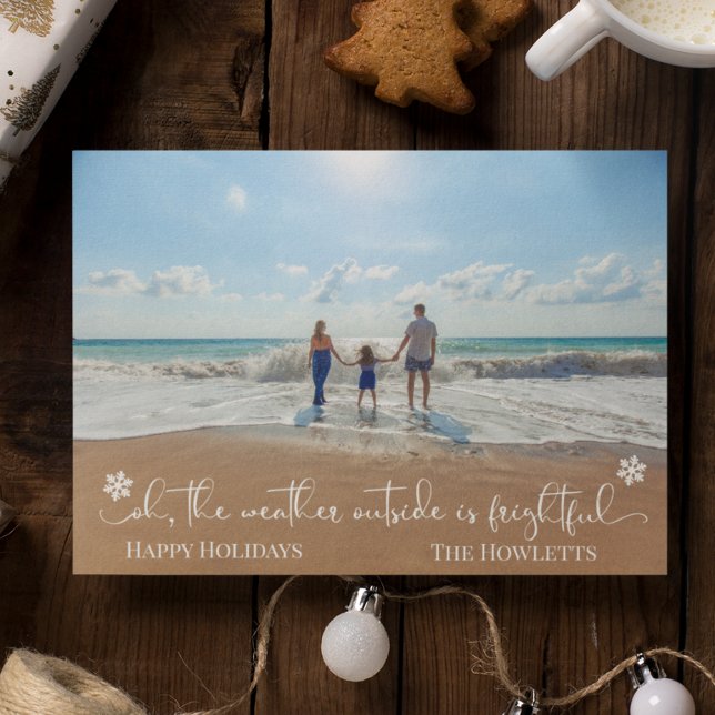 Cartes Pour Fêtes Annuelles Plage Vacances Tropicales Vacances Noël Photo (Créateur téléchargé)
