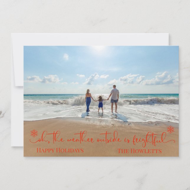Cartes Pour Fêtes Annuelles Plage Vacances Tropicales Vacances Noël Photo (Devant)