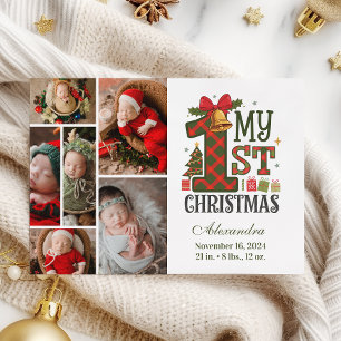Cartes Pour Fêtes Annuelles Plaid Rustic 6 Photo Premier Noël