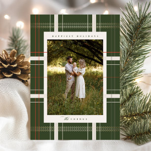 Cartes Pour Fêtes Annuelles Plaid traditionnel Plaid Cosy Forêt Cabine Vert