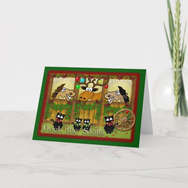 Cartes Pour Fêtes Annuelles Plate-forme les stalles (Devant)