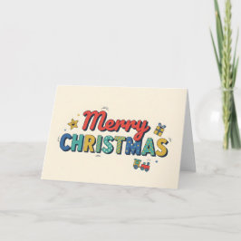 Cartes Pour Fêtes Annuelles Playroom Retro Kids Merry Christmas