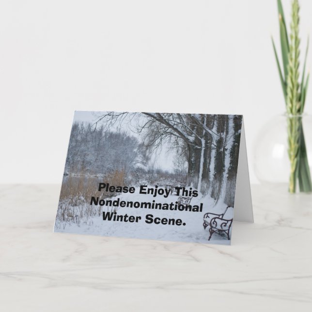Cartes Pour Fêtes Annuelles Please Enjoy This Nondenominational Winter Scene. (Devant)