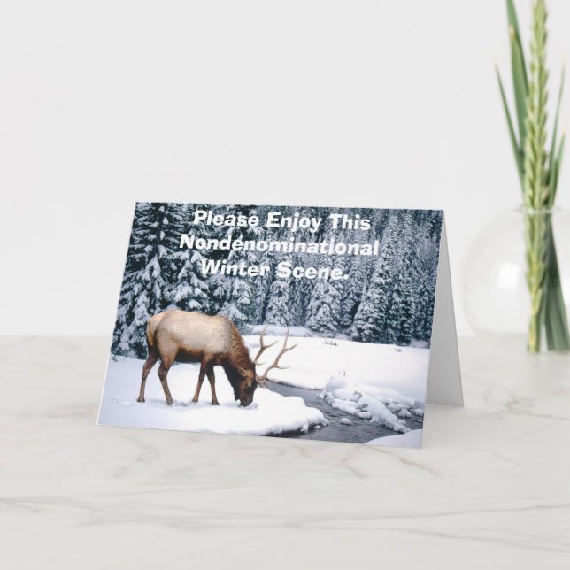 Cartes Pour Fêtes Annuelles Please Enjoy This Nondenominational Winter Scene. (Devant)