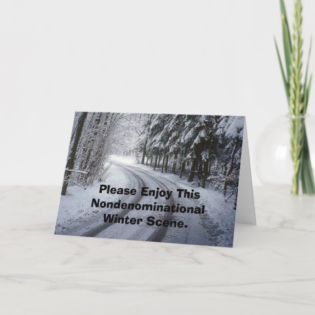 Cartes Pour Fêtes Annuelles Please Enjoy This Nondenominational Winter Scene. (Devant)
