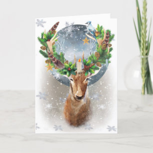 Cartes Pour Fêtes Annuelles Pleine lune d'hiver Solstice Nature