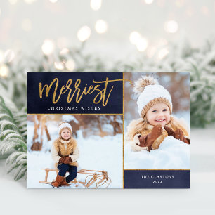 Cartes Pour Fêtes Annuelles Pliage photo de Faux Gold Foil 2