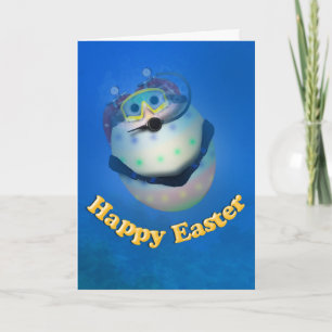 Cartes Pour Fêtes Annuelles Plongée sous-marine Egg de Pâques Downunder