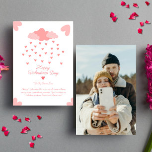 Cartes Pour Fêtes Annuelles Pluie de Coeur Délice Couple Valentines Jour Photo