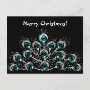 Cartes Pour Fêtes Annuelles Plumes de paon stylisé